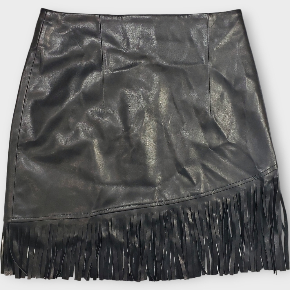 Bagatelle Faux Leather Mini Skirt Small - Picture 2 of 8